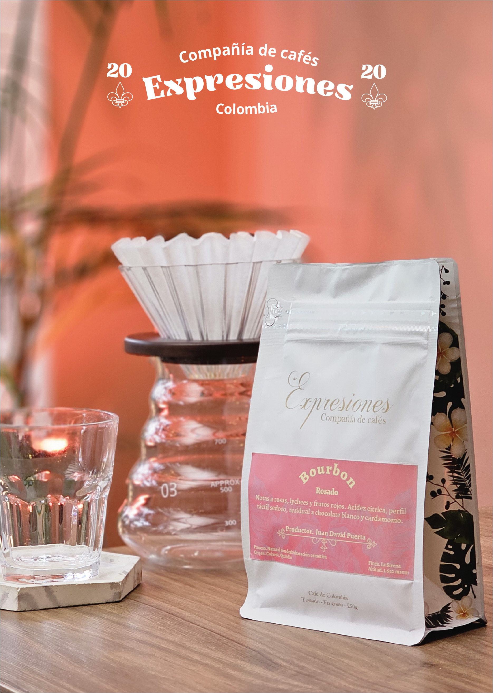 Expresiones Bourbon Rosado 250g bag